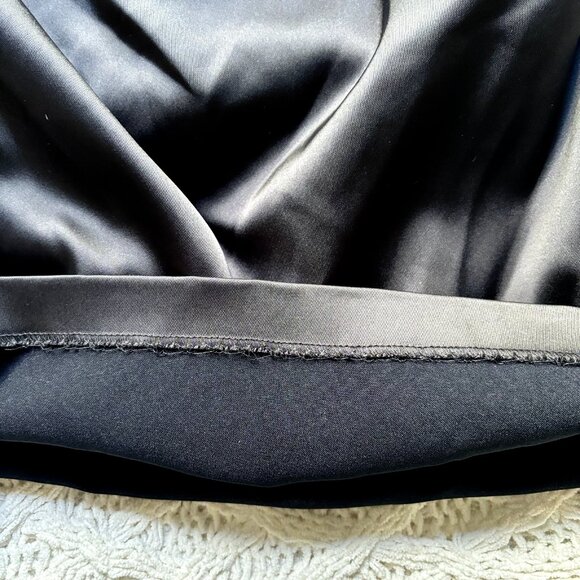 Cache Black Satin One-shoulder Bodycon Size 2 Women's Stretchy Party Dress - Picture 4 of 15